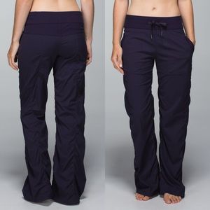 Lululemon Studio Pant Sz 10/30” Lined In Black Grape